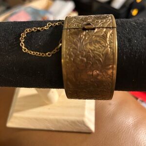 Vintage Engraved Brass Bangle,